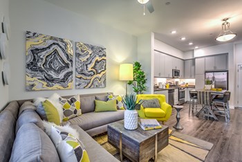 Living Room Come Dining Area at Metro Gateway, California